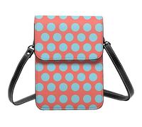 Lsjuee Bandolera con diseño de lunares de Pascua, bandolera para teléfono móvil, monedero pequeño de Pu para mujer, monedero, bolso de hombro