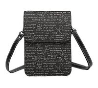 Lsjuee Bandolera sin costuras de Vector de matemáticas, bandolera para teléfono móvil, monedero pequeño de Pu para mujer, monedero, bolso de hombro
