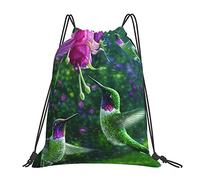 Lsjuee Bolsa con cordón de ocio Simple Unisex Heaven Hummingbird, bolsas con cordón de gimnasio, bolsas de almacenamiento de mochila portátiles al aire libre