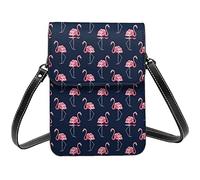Lsjuee Bolso bandolera de flamenco Vintage, bolso cruzado para teléfono móvil para mujer, cartera cruzada pequeña de Pu, bolso de hombro