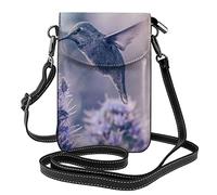 Lsjuee Bolso bandolera de piel sintética con diseño de colibrí para mujer,cartera espaciosa