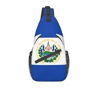 Lsjuee Bolso cruzado con bandera de El Salvador para hombre y mujer, bolso cruzado en el pecho, mochila ajustable, bolso de hombro para ciclismo, viaje, deporte, senderismo