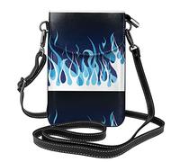 Lsjuee Bolso cruzado para teléfono móvil con fondo de fuego, bolso cruzado de Pu para mujer, bolso cruzado pequeño, bolso de hombro