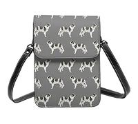 Lsjuee Border Collie Blue Merle Dogs Crossbody Bag Crossbody Teléfono celular Monedero Mujeres Pu Small Crossbody Wallet Monedero Bolso de hombro