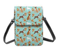 Lsjuee Bóxer perro bandolera Crossbody teléfono celular monedero mujer Pu pequeña bandolera cartera monedero bolso de hombro