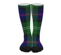 Lsjuee Calcetines unisex novedosos, Clan Sutherland, escoceses, a cuadros, a media pantorrilla, calcetines deportivos, hasta la rodilla, atléticos, largos, para niñas y mujeres