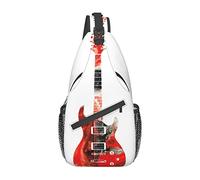 Lsjuee Colorful Guitars Unisex Casual Diagonal Chest Bag, bandolera multiusos bandolera viaje senderismo mochila