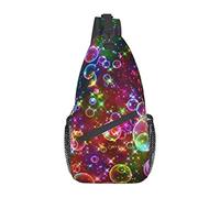 Lsjuee Colorful Rainbow Stars Unisex Casual Diagonal Chest Bag, bandolera multiusos bandolera viaje senderismo mochila
