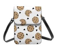 Lsjuee Cookie Crossbody Bag Crossbody Teléfono celular Monedero Mujeres Pu Small Crossbody Wallet Monedero Bolso de hombro