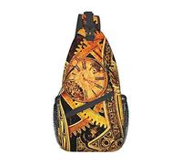Lsjuee Cool Steampunk Gears Unisex Casual Diagonal Chest Bag, bandolera multiusos bandolera viaje senderismo mochila