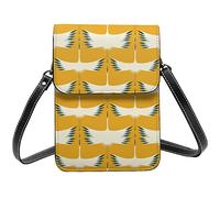 Lsjuee Grúa ferina Migración Wingspan Wallpaper Sunshine Crossbody Bag Crossbody Teléfono celular Monedero Mujeres Pu Small Crossbody Wallet Monedero Bolso de hombro