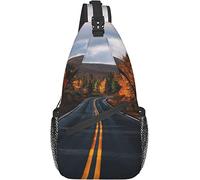 Lsjuee Like Fall time Sling Bag Crossbody Sling Mochila Hombro Cofre Bolsa Viaje Senderismo Mochila para Mujeres Hombres Deportes al aire libre