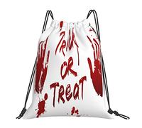 Lsjuee Mochila con cordón Bloody Hand Imprints Halloween String Gym Bag Pull Cinch Sackpack para hombres, mujeres, deporte, yoga, viajes, natación