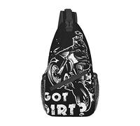 Lsjuee Motocross Dirt Bike Got Dirt Crossbody Bolsas Mujeres Hombres Cross Chest Bag Sling ajustable Mochila Bolsa de hombro para ciclismo Viajes Deporte Senderismo