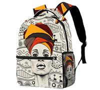 Lsjuee Mujer africana con bolsas para portátiles Mochilas Mochilas informales para viajes Estudiantes Trabajo