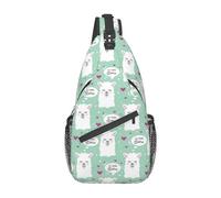 Lsjuee No Drama Llama Crossbody Sling Mochila Para Mujeres Hombres Viajes Senderismo Daypack Pecho Bolso De Hombro