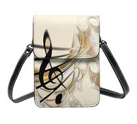 Lsjuee Nota musical coco playa puesta de sol hamaca Crossbody teléfono celular monederos para mujeres, cuero PU lindo impreso pequeña cartera para teléfono móvil
