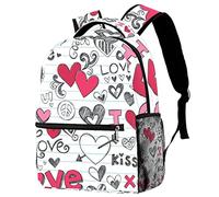 Lsjuee Parede Love Laptop Bags School Backpacks Bookbags Casual para Viajes Estudiantes Trabajo