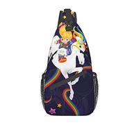 Lsjuee Rainbow Bright Unisex Casual Diagonal Chest Bag, Crossbody bandolera multiusos Travel Hiking Daypack
