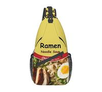 Lsjuee Sling Bag, Ramen Noodle Soup Chicken Flavor print Crossbody Sling Backpack para Casual Hombro Mujeres y Hombres