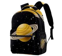 Lsjuee Space Rings Of Saturn Planets Backapck, Elegante Laptop Bag Casual Daypack Fit 14 pulgadas Laptop Notebook