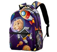 Lsjuee Un perro en el espacio Planeta Alien Rocket Mochila Mochila de viaje Mochilas escolares para estudiantes Senderismo al aire libre Camping Mochila de fin de semana