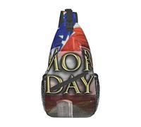 Lsjuee US Military Soldiers Patriotic Memorial Day Unisex Casual Diagonal Chest Bag, Crossbody bandolera multiusos Travel Hiking Daypack