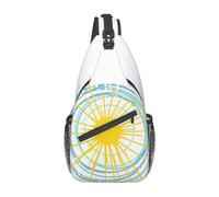 Lsjuee Wild And Free You Are My Sunshine Mochila cruzada para mujeres y hombres, viajes, senderismo, mochila de hombro en el pecho