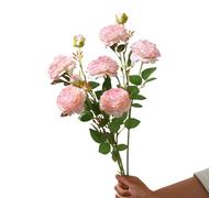 lskdnrufh 3Pcs Peony Artificial Flowers - Silk Peonies for Vase Arrangements, Wedding Decor Living Room Accents(White Pink)