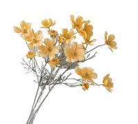 lskdnrufh Artificial Cosmos Flowers - Fake Gerbera Daisy Bouquet, Faux Silk Wildflowers with Stems for Home Table Decor, Farmhouse Floral Arrangement(Yellow)