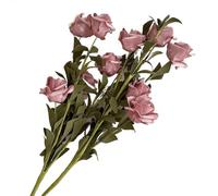 lskdnrufh Artificial Rose Bouquet - Cream Faux Roses with Green Leaves, Realistic Flowers for Wedding Centerpieces, Home Table Decor(Pink)