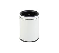 lskdnrufh Bote de basura circular de metal de 10 litros con canasta interior de plástico extraíble y descubierto, for dormitorio, inodoro, debajo del fregadero Papelera(White)