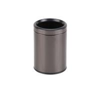 lskdnrufh Bote de basura circular de metal de 10 litros con canasta interior de plástico extraíble y descubierto, for dormitorio, inodoro, debajo del fregadero Papelera(Black)