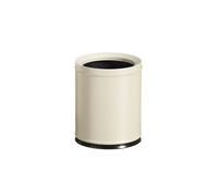 lskdnrufh Bote de basura de metal con tapa abierta de 10 litros, diseño redondo, con contenedor interior de plástico extraíble y base antideslizante, for uso comercial y de oficina Papelera(White)