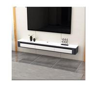lskdnrufh Consola de TV flotante de 63 pulgadas montada en la pared con 2 cajones y estante, soporte decorativo para TV que ahorra espacio (blanco)