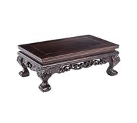 lskdnrufh Jarrón Tetera Bonsai Ébano Talla Titular Rectangular Planta Taburete Pantalla Base(Large)