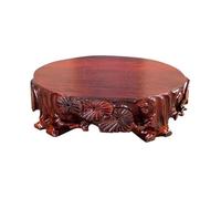lskdnrufh Macetas Jarrones Odd Stone Crafts Soporte de Madera Elipse Raíz Tallado Bonsai Base (S)