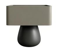 lskdnrufh Mesita de Noche con Forma, mesita de Noche tapizada con un Solo cajón, gabinete de Almacenamiento con Pedestal Curvo for decoración del hogar del Dormitorio(Gray,Large)