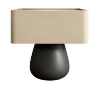 lskdnrufh Mesita de Noche con Forma, mesita de Noche tapizada con un Solo cajón, gabinete de Almacenamiento con Pedestal Curvo for decoración del hogar del Dormitorio(Brown,Small)