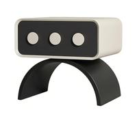 lskdnrufh Mesita de Noche con un Solo cajón y Pata Curva, mesita de Noche de Dos Tonos con Perilla Redonda, Mesa Auxiliar de Almacenamiento Minimalista for decoración de Dormitorio(White,Large)