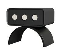 lskdnrufh Mesita de Noche con un Solo cajón y Pata Curva, mesita de Noche de Dos Tonos con Perilla Redonda, Mesa Auxiliar de Almacenamiento Minimalista for decoración de Dormitorio(Black,Medium)