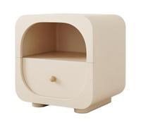 lskdnrufh Mesitas de Noche de un Solo cajón con Arco Color Crema, mesas auxiliares Abiertas con Esquinas Redondeadas, mesas auxiliares Minimalistas for dormitorios y Muebles for el hogar