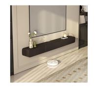 lskdnrufh Soporte de TV flotante para montaje en pared, de madera, con armario de almacenamiento multimedia y dos cajones, centro de entretenimiento que ahorra espacio (negro, 200 x 24 x 20 cm)