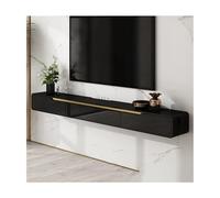 lskdnrufh Soporte flotante para TV, centro de entretenimiento para consola de pared de 47.2/59/70.8 pulgadas con plataforma (negro, 180 x 20 x 24 cm)