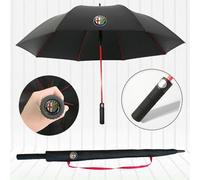 LSKJA Paraguas Plegable Automático Secado Rápido Tela y Mango Antideslizante - Resistente al Viento Paraguas para Alfa Romeo Mito Stelvio Giulia Giulietta,A