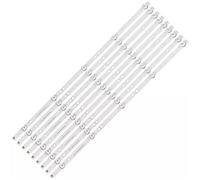 Lskjzzn Tira de LED for iluminación Trasera 5 lámpara HRS_SQY55D3_5X9_2W_MCPCB 12mm_V1 Compatible for PLED5544U HV550QUB-F5A RCA RNSMU5545 K55DLY8US (Color : 1 Set - 9 pcs)