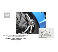 LSL Crash Pad® CBR 600 RR, 07-08 Kit de montaje, plata