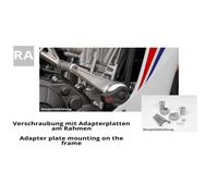 LSL Crash Pad® kit de montaje Speed Triple, 05-11/Tiger 1050, 07-11, plata, plata