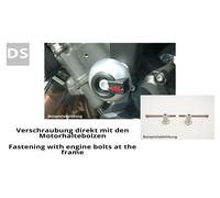 LSL CRASH PAD® MT-07, XSR 700 Kit de montaje, negro