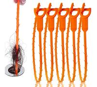 LSLCQW Paquete de 5 eliminadores de obstrucciones de drenaje, limpiador de drenaje de serpiente para eliminación de obstrucciones de cabello en ducha, fregaderos de cocina, bañeras e inodoros